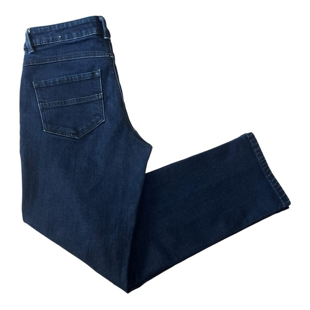 Prana Button Fly Dark Wash Mid Rise Straight Leg Ankle Stretch Jeans Women 4/27 - Picture 8 of 10